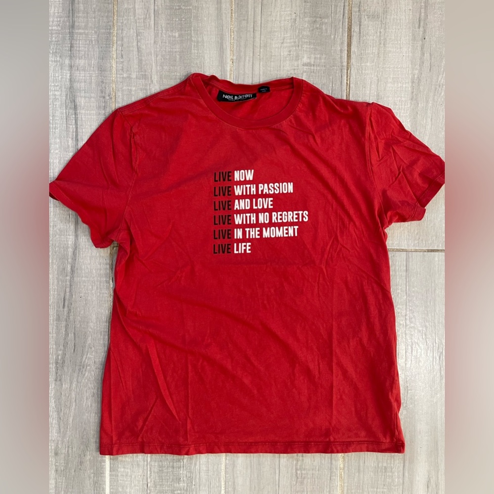 Neil Barrett Slim Fit T-shirt Size L Color Red Made In Italy